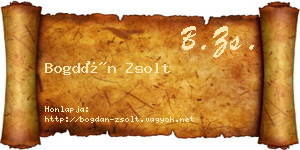 Bogdán Zsolt névjegykártya